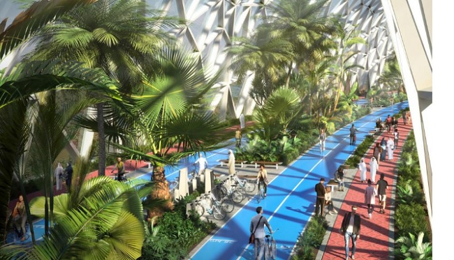 Dự án phố đi bộ trang bị điều hòa dài 93 km ở Dubai 