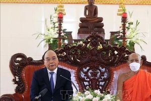 Chủ tịch nước Nguyễn Xuân Phúc chúc mừng Tết cổ truyền Chôl Chnăm Thmây 