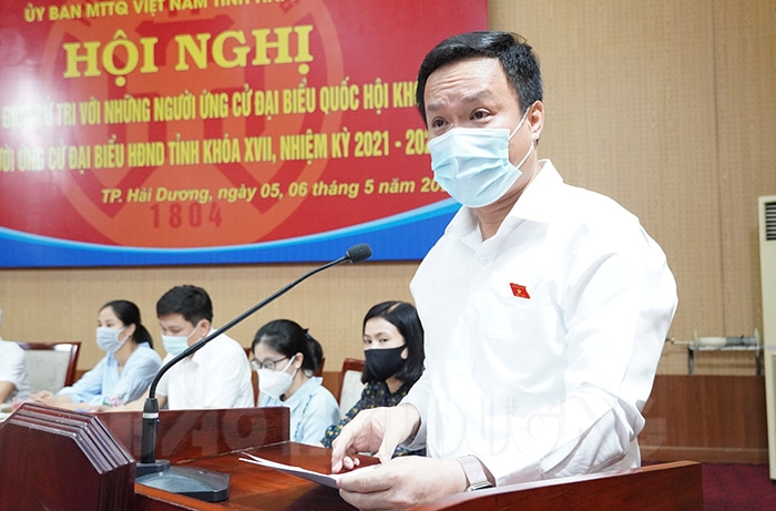 VIDEO: Ứng cử viên ĐBQH và đại biểu HĐND tỉnh tiếp xúc cử tri TP. Hải Dương