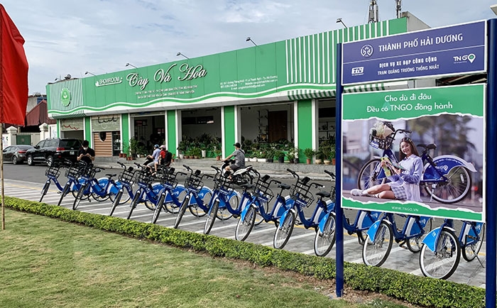 TP Hải Dương khai trương dịch vụ xe đạp công cộng  