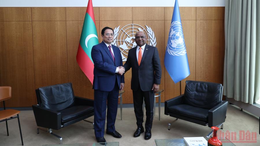 Thủ tướng Phạm Minh Chính gặp Chủ tịch Đại hội đồng Liên hợp quốc 