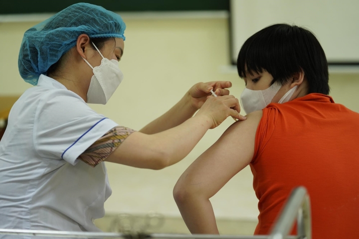 Bình Giang hoàn thành tiêm vaccine phòng Covid-19 cho trẻ em từ 5 đến 12 tuổi
