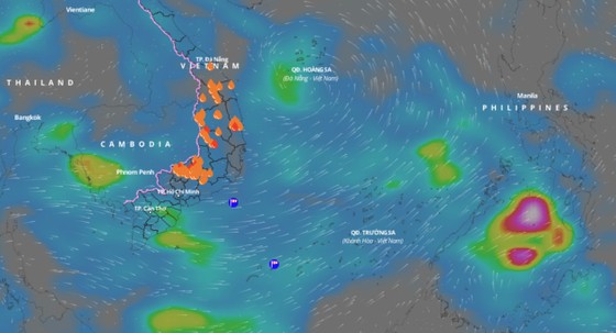 Một vùng áp thấp giữa Biển Đông khả năng mạnh lên thành áp thấp nhiệt đới 