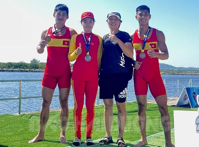 Hải Dương giành 3 huy chương tại Giải vô địch đua thuyền rowing châu Á 