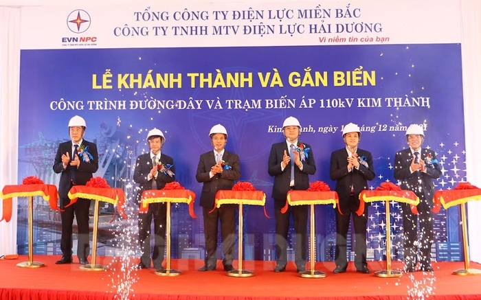 Lễ khánh thành và gắn biển Công trình đường dây và trạm biến áp 110kV Kim Thành