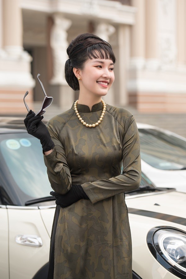 Á hậu Hoàng Thùy, Ngọc Trân hóa 'nàng thơ' trong BST áo dài của người phụ nữ Sài thành xưa 