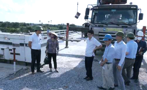 Công trình cầu Hương huyện Thanh Hà hoàn thành hơn 90% khối lượng